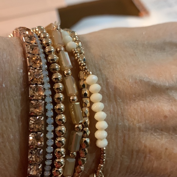 Bracelets, rose gold, seven, to be worn together or alone NWOT - Picture 3 of 3